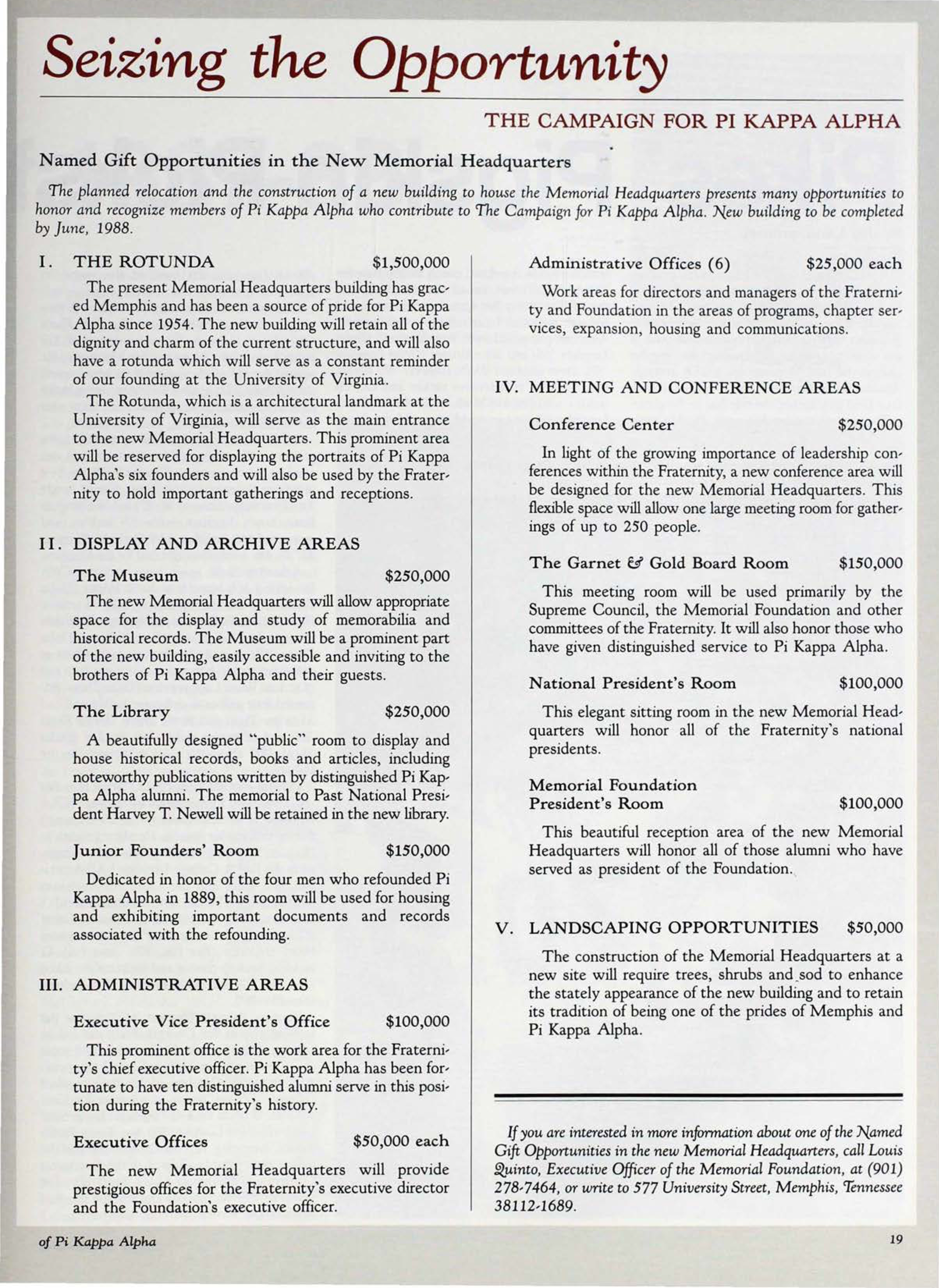 Seizing The Opportunity, Continued, March 1988